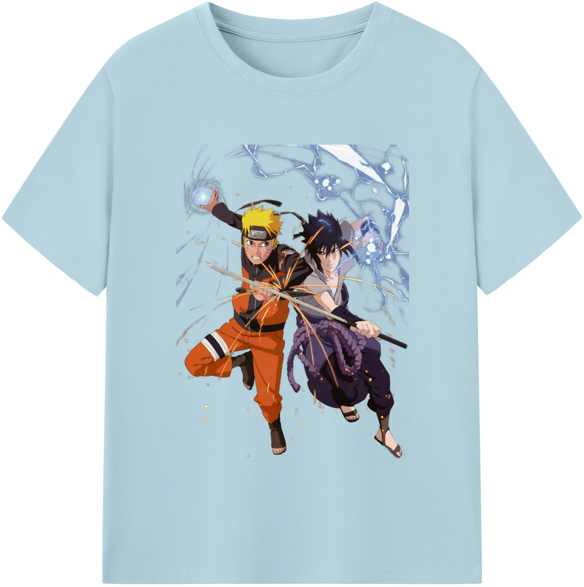 （画像用） NARUTO -ナルト- うずまき ナルト Uzumaki Naruto 綿100％半袖Tシャツ（フロントプリント）
